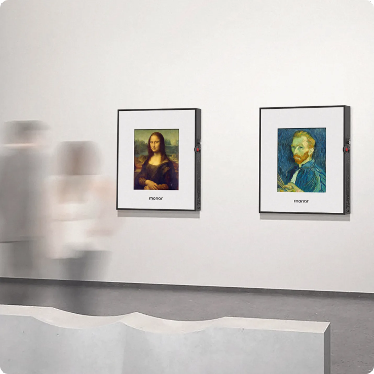 Monar speakers displaying classic art